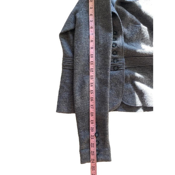 Woolen gray blazer women's jacket MEXX medium 💯 wool - Picture 3 of 14